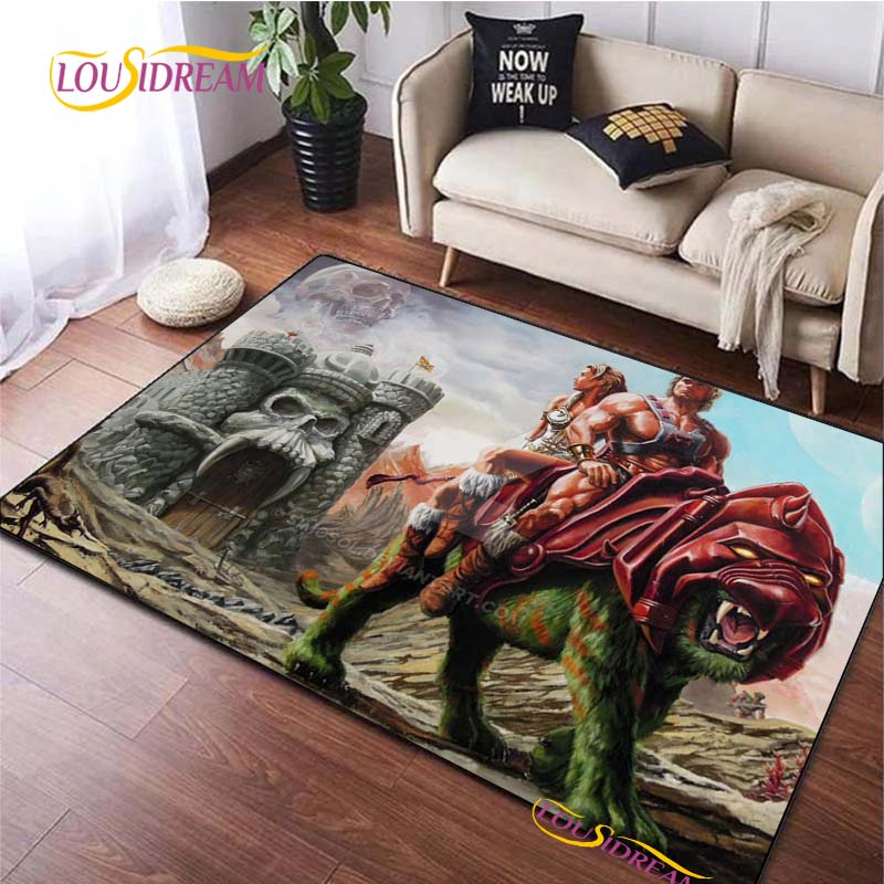He-man meesters Cartoon Tapijt voor Woonkamer Slaapkamer Vloerkleed Keuken Kinderen Deur Antislip Vloermat Verjaardagscadeau Fotografie Requisieten Tapijt