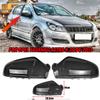 Olhar de fibra de carbono/azul porta lateral do carro asa espelho retrovisor capa para opel vauxhall astra h 2004-2013 tampa do espelho retrovisor