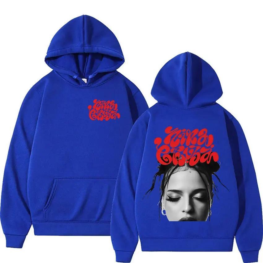 Sudadera con capucha para hombre y mujer, diseño de portada de álbum de la gira 2026 de la cantante Nina Chuba, moda Harajuku, sudadera de cuello redondo, estilo Y2K, Hip Hop, sudadera con capucha de forro polar oversize