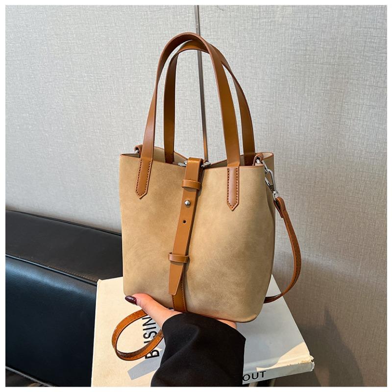 

Frosted retro bag women s new autumn and winter niche single shoulder crossbody child and mother bag bucket bag коричневый