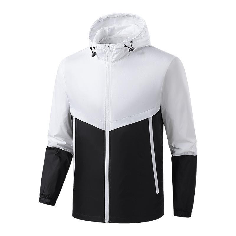 Color Matching Thin Zipper Jacket Teen Hooded Jacket Men's Spring and Autumn Jacket Men's Outdoor