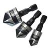 3pcs/1Set 12/16/19mm Countersink Drill 90 Degree Deburring Chamfering  Carpentry Power Tool