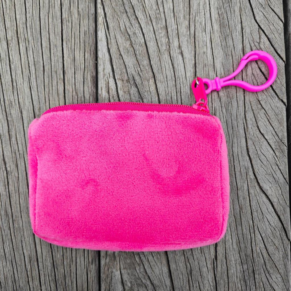 Solid Color Plush Coin Purse & Earphone Case - Cute, Simple Storage Pouch