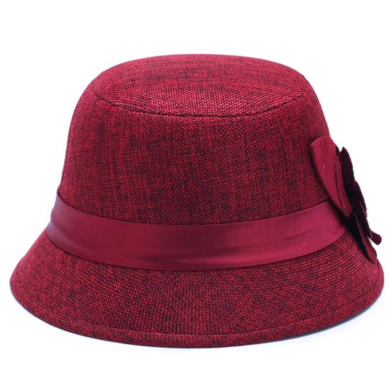 Retro Spring Summer Flower Linen Wide Brim Cocktail Party Travel Ladies Hat Gift