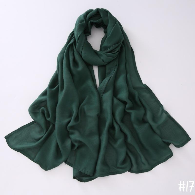 New Thin Modal Scarf For Women Girls Solid Scarves Soft Wide Brim Cotton Breathable Pashmina Shawl Foulard Winter Wrap Shawls