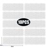 50/10pcs Car Bumper Reflective Stickers Reflective Warning Strip Tape Secure Reflector Stickers Decals Safety Warning 3*8CM