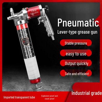 Heavy-Duty Self-Priming Transparent Pneumatic Grease Gun for Excavators