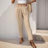 Fashion Women Trousers Casual Ladies Pants Elastic Waist Drape Straight Pants Women
