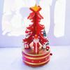 Christmas Carousel Rotating Wooden Music Box Wooden Children Gifts Musicbox  Festive Holiday Decor