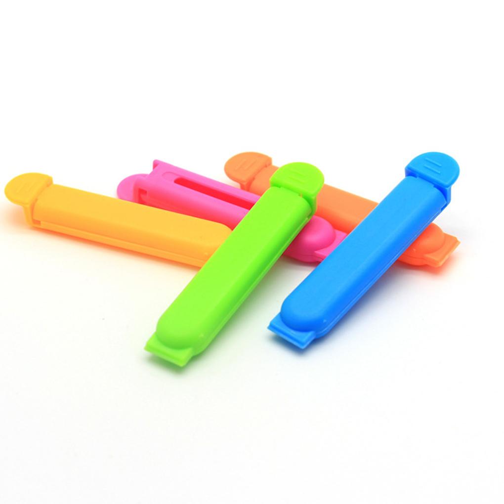 7cm 10 Pieces Sealing Clips Plastic Snack Bag Sealers Organizer Clamps Reusable Seal Accessories Gifts Color Random