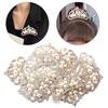2Pcs Pearl Rhinestone Applique Patches Multi-shape Jewelry Alloy Beads for Clothes Decorate DIY Crafts Hair Clip Button Ornament