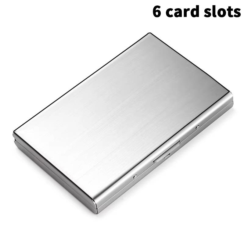 Anti-Magnetic Metal Wallet RFID Blocking Slim Card Holder Durable for Men Women Outdoor Activity