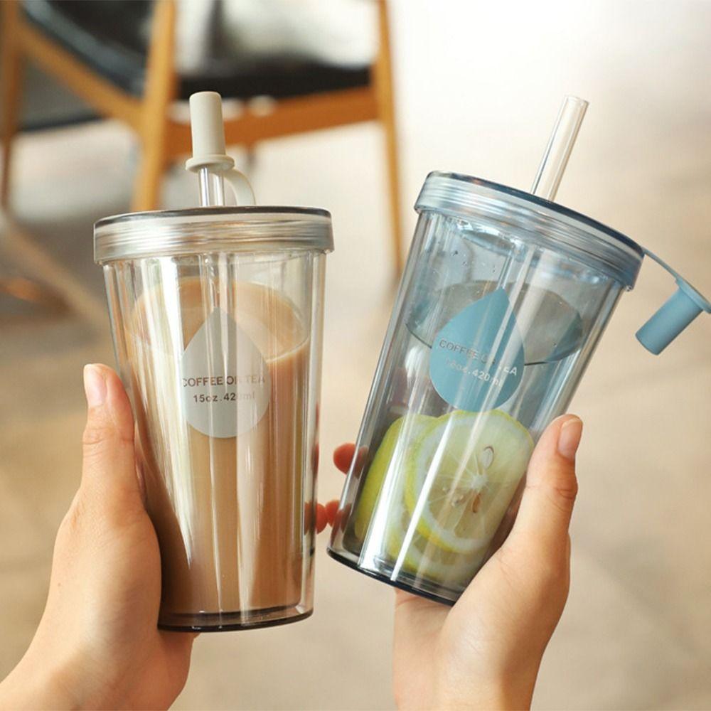 Reusable Iced Coffee Cups with Lids Water Cup gift Plastic Tumbler Cup  Toddlers