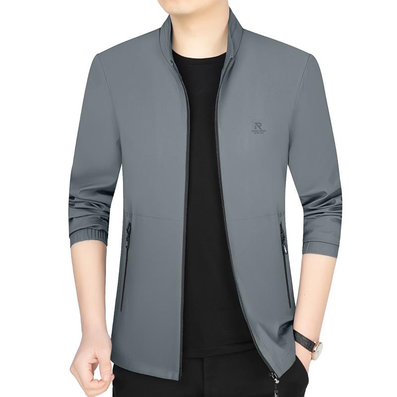 2026 Spring Men's Fashionable Business Casual Jacket - Lightweight, Short Style for Young and Middle-Aged.