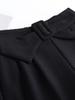2025 Autumn/Winter High-Waisted Slim A-Line Bow Shorts, Women's Bootcut, Elegant Style Outerwear