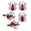 Diamond Applique Spiders Hair Clip/Earring/Rings Set Harajuku Look Hairpin for Girls Carnivals Braids Photography Hairpin