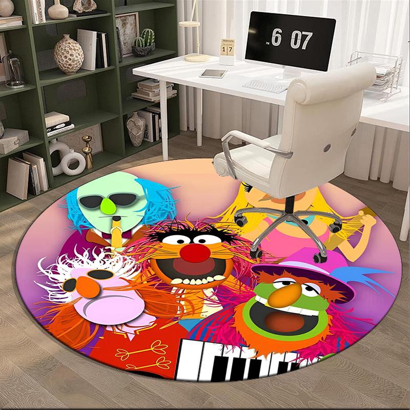 Muppet Rock Stars Round Rug for Livingroom,Bedroom, Palyroom, Chair Rug, Area rug, Circle Carpet, Fan Christmas gift