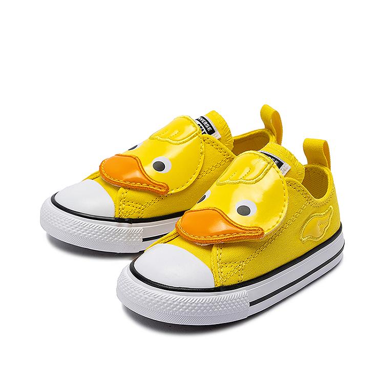 Converse Fabric Cute Little Yellow Duck Design Velcro Casual Comfortable Fashion Low Top Walking Shoes Baby Shoes A11838C