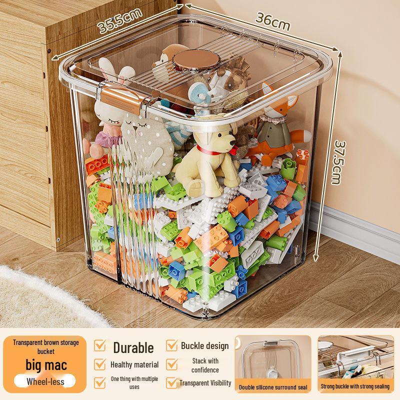 Transparent Multifunctional Storage Box: Large Capacity Plastic Organizer for Toys, Snacks, and Clothes