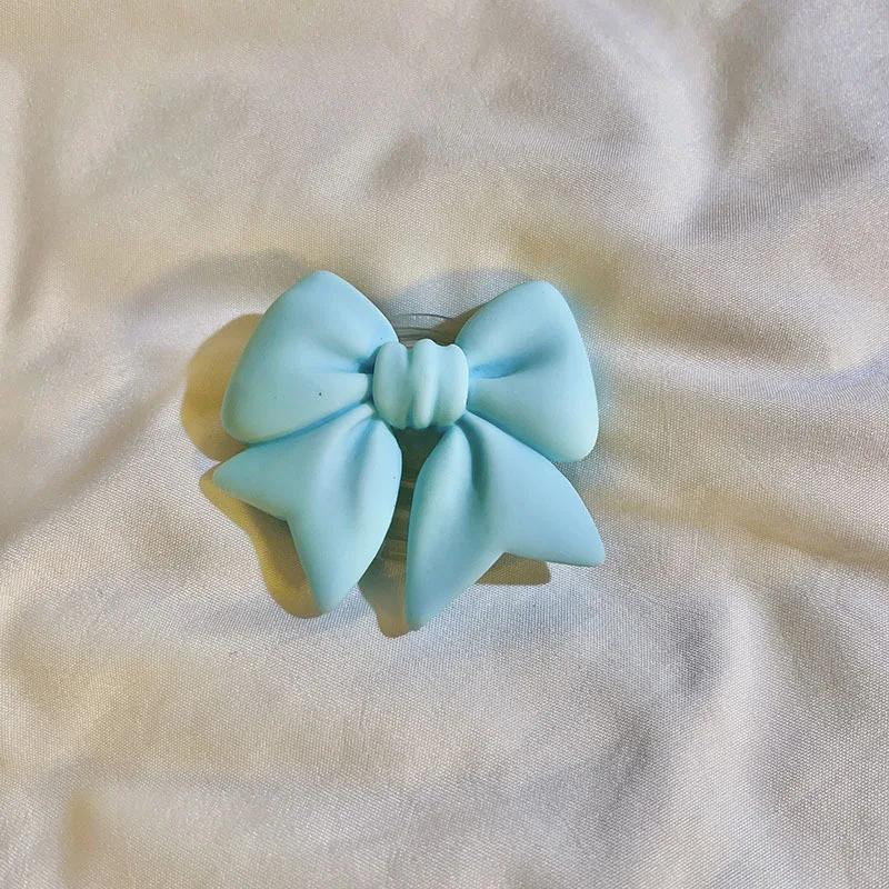 Plain Macaron Color Bow-knot Smart Tok Universal Phone Holder Korean Girl's Phone Bracket GripTok Stand Socket Lazy Bracket