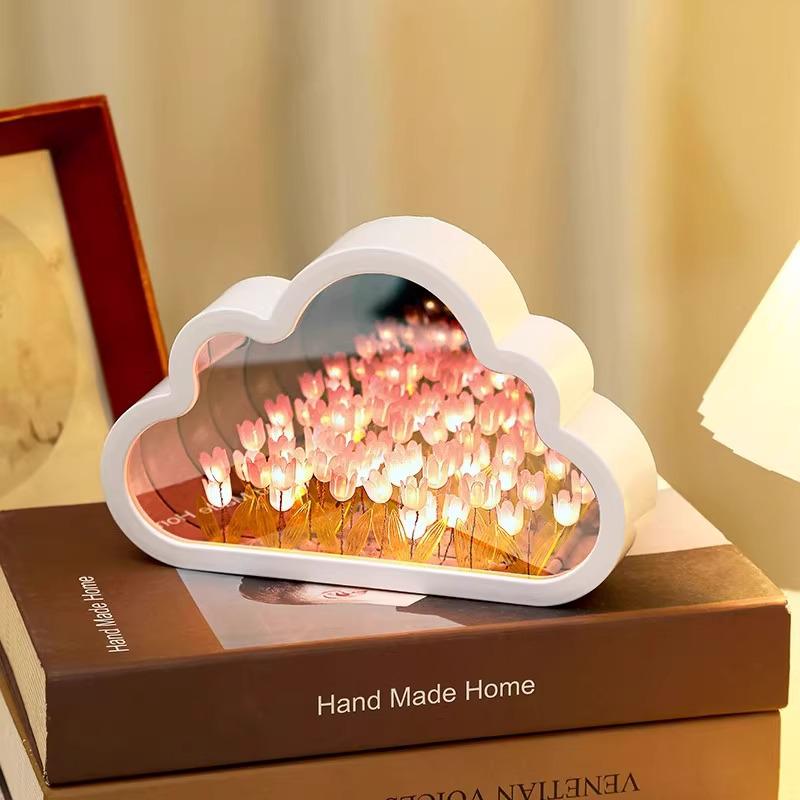 Creative Tulip Night Light Bouquet - DIY Handmade Flower Ornament Gift for Girls and Best Friends