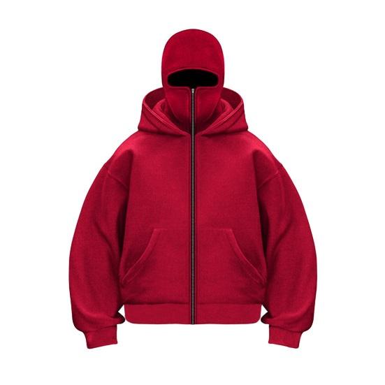 Pánská kukla s kapucí na zip bunda s maskou mikina s kapucí větruodolný sportovní kabát s velkými kapsami pro venkovní sporty fitness zimu denní