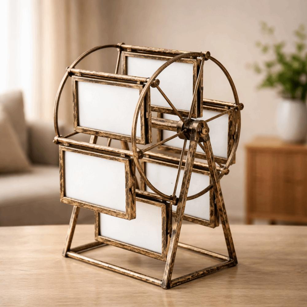 360° drehbarer Bilderrahmen 12 Fotoplätze Windmühlen-Bilderrahmen Geburtstagsgeschenk