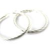 Les Trésors De Lily [M8929] - Silver Hoop Earrings 'Torsades' Silver (rhodium-plated) - 35x3 Mm