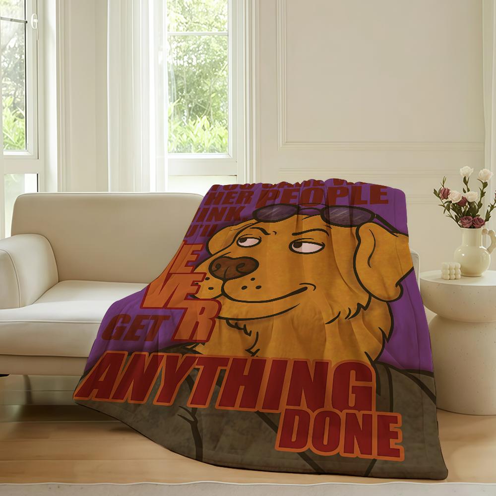 Funny TV B BoJack H Horseman Blanket For Sofa Office Bed Plane Travel Sleep Read Relax Camping Soft And Warm