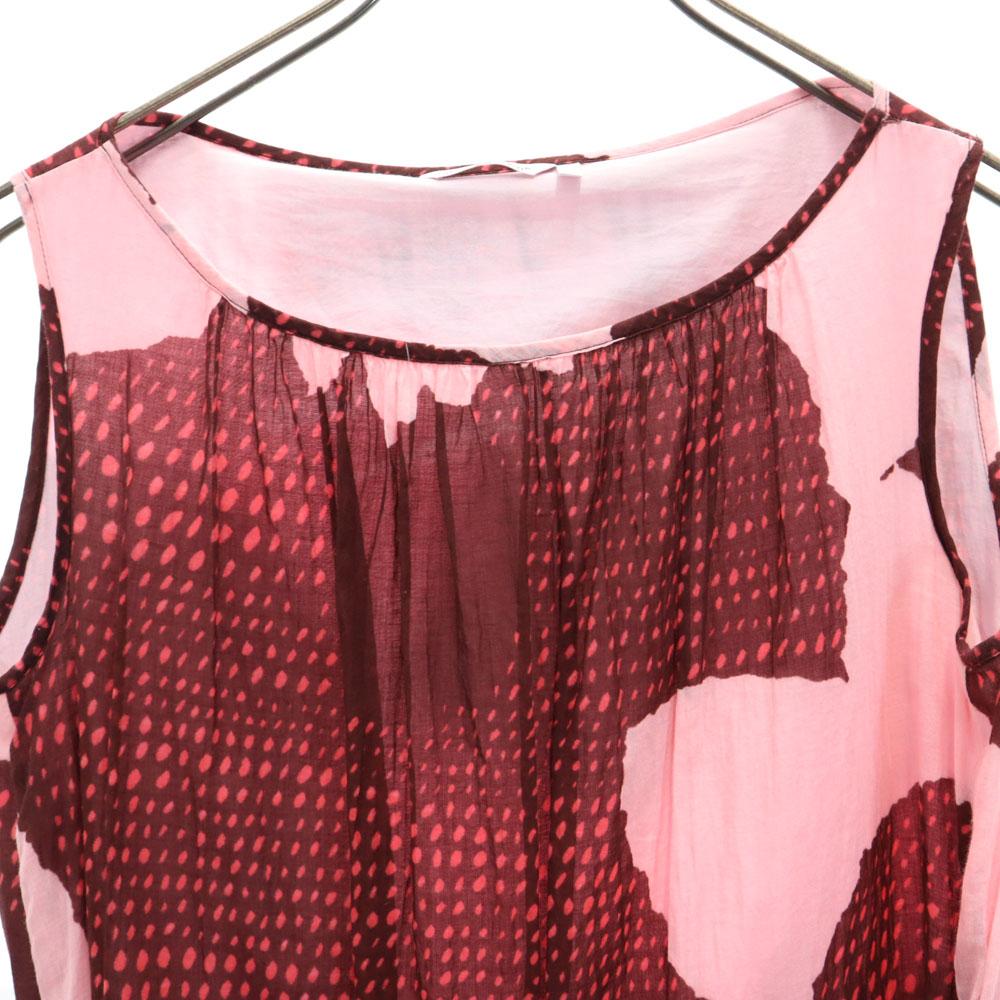 Marimekko No Sleeve Knee-length Dress XS Pink Women Used