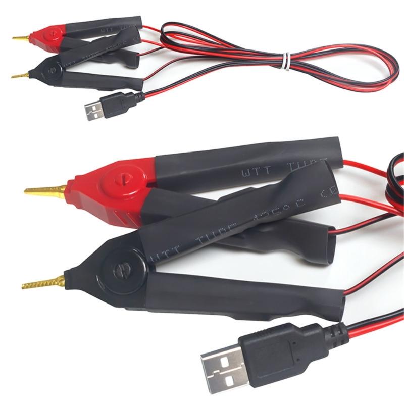 Precisions USB 4 Wire Kelvin Clip Battery Resistance Tester Probe  Plastic Battery Internal Resistance Test Clip 1-100