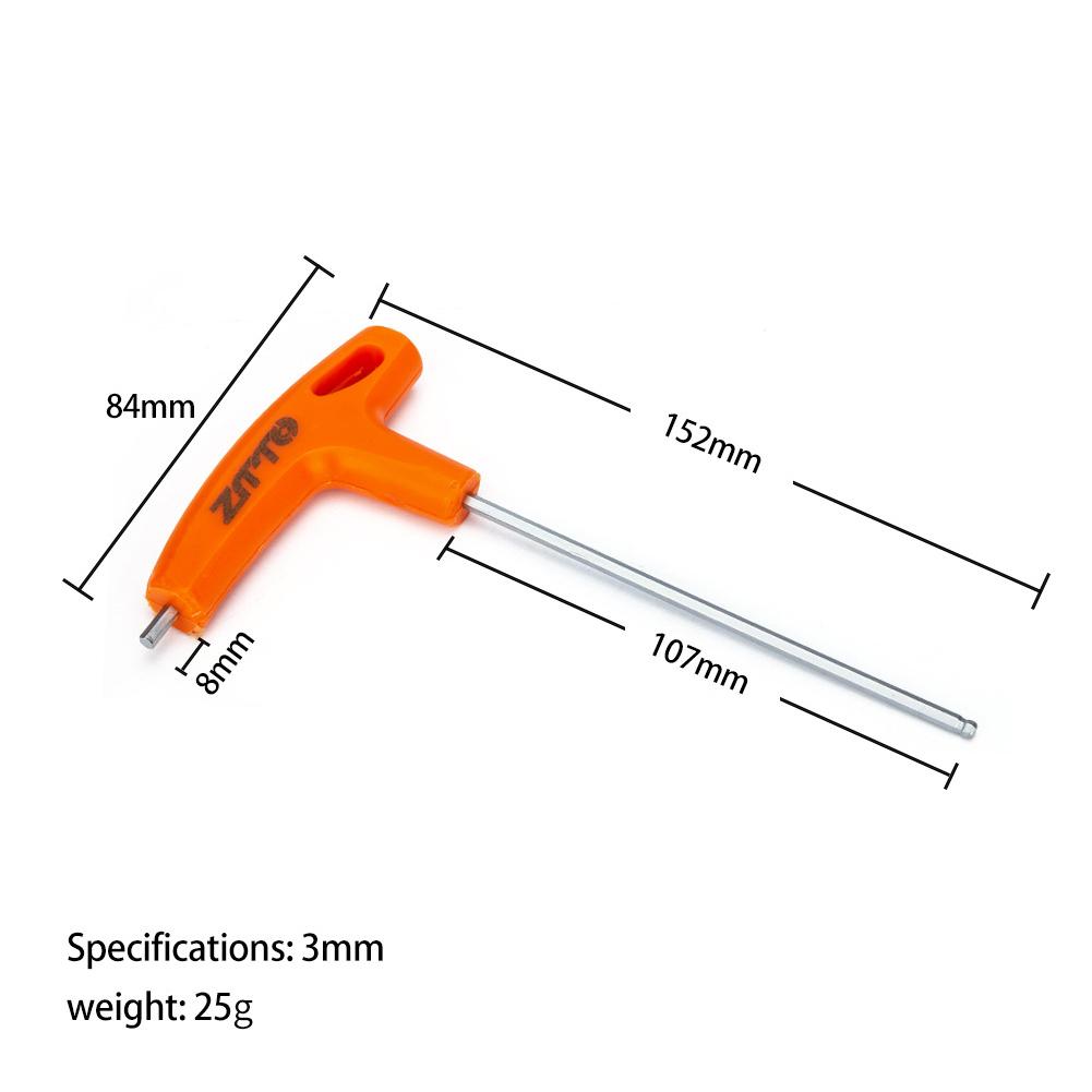 

T-shaped Allen Ball Wrench Mountain Road Bike Allen Key Hex Screwdriver Set 2.5mm-10mm Repair Installation Tool 3MM #1