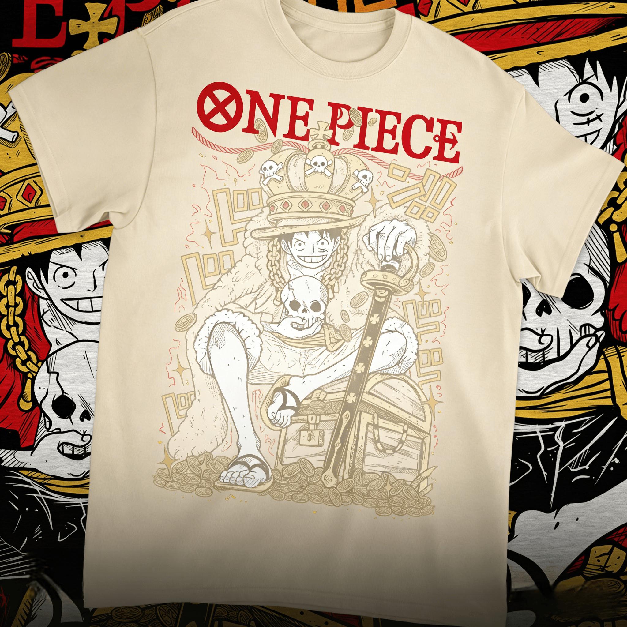 

2026 anime One Piece Luffy Tesoros Graphic TShirt 100Cotton Oversized Shirt unisex Unisex Short Y2k Selling Popular Sleeve ONeck 4XL