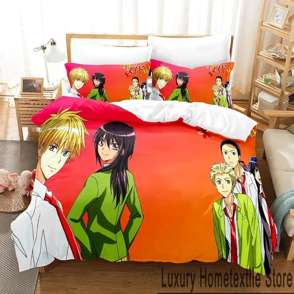 Comfortable Anime Print Duvet Cover Set With Duvet Cover And Pillowcases King Queen Twin Sizes For All Ages