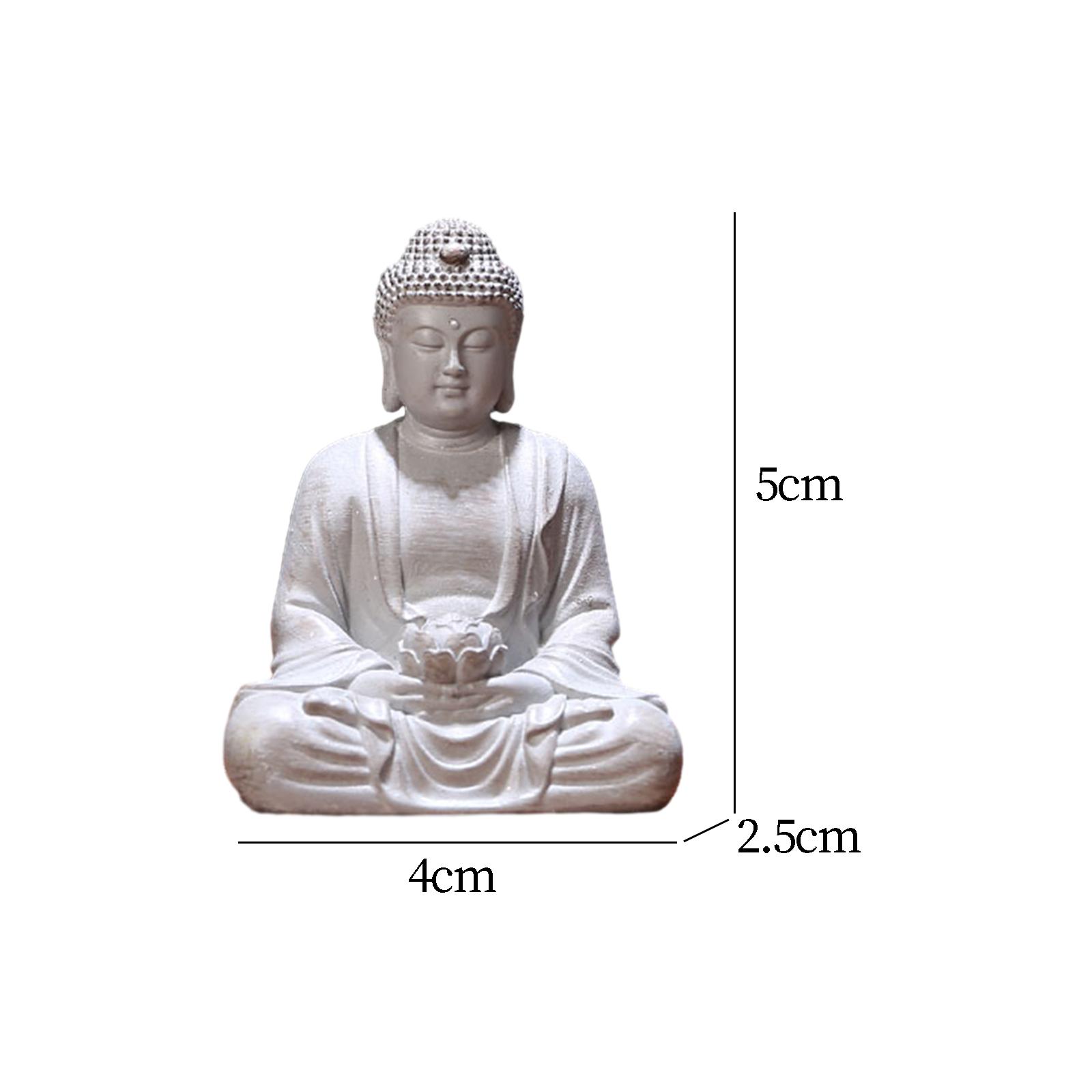

Buddha Statue Decorative Figure Portable Desktop Tabletop Collectible Craft Sculpture Ornament House Decoration