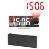 Projection Alarm Clock USB Charger LED Mirror Digital Clock with Temperature Date Projection Digital Alarm Clock for Home Office