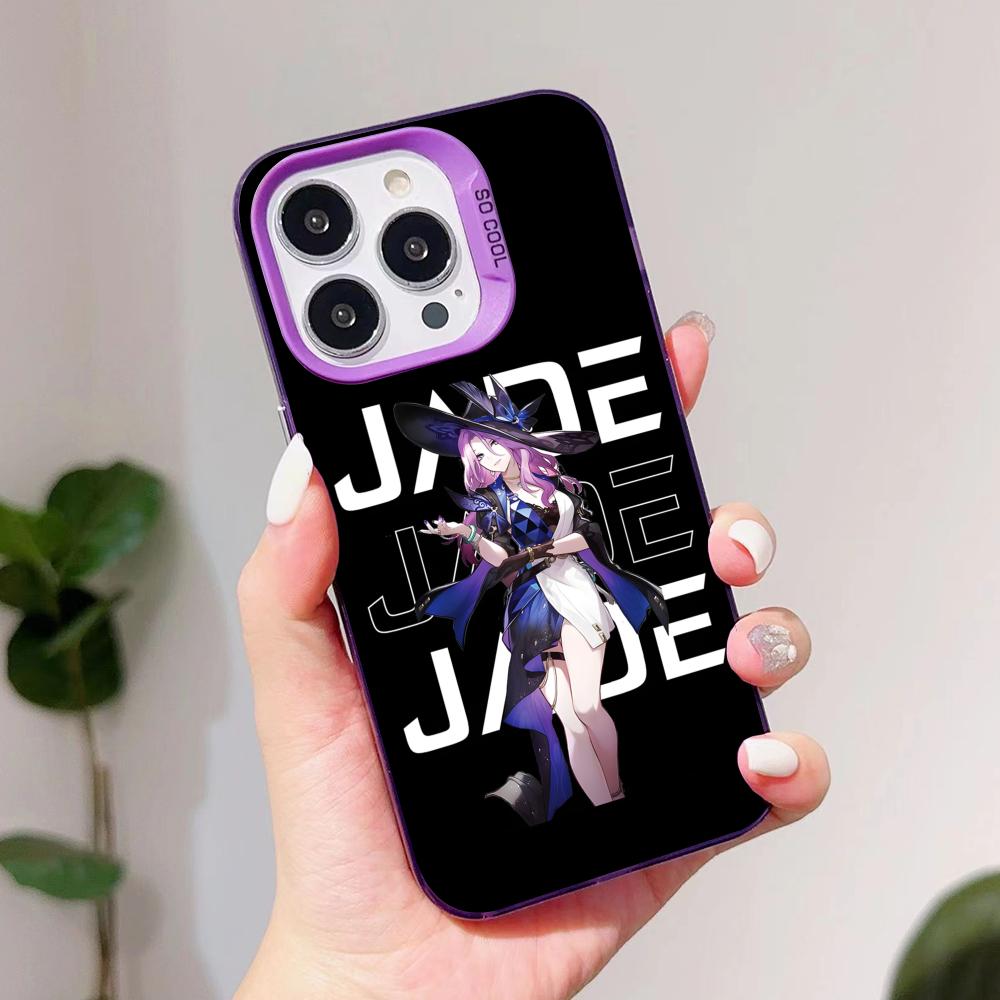 HSR Jade Purple Translucent Mobile Phone Case for iPhone 17 16 15 14 13 12 11 X XR XS Air Pro Max Plus Colorful Cover