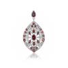 Antique Garnet Pendant: Large Sterling Silver Multi-Stone Design