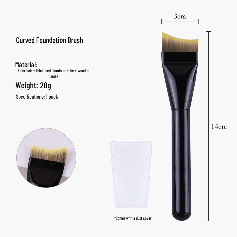 Streak-Free Flat-Head Foundation and Concealer Brush for Smooth Makeup Application