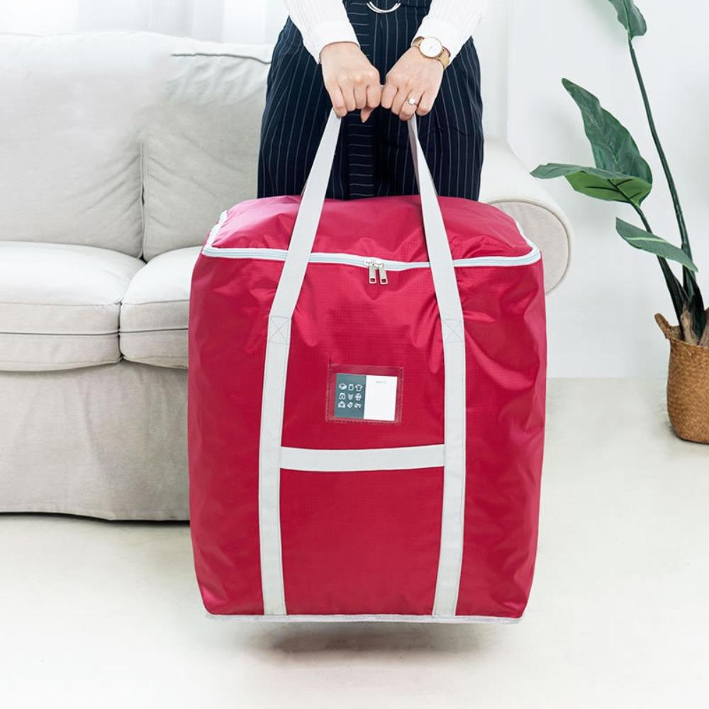 Moisture Proof Foldable Storage Bag Waterproof Clothing Organizing Bag  Travel Packing Red Small