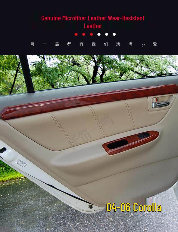 Leather Door Panel & Armrest Cover for 2002-2015 Toyota Corolla Interior Enhancement