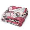 Kasane Teto Triple Twin Cute Blanket  Camping Flannel Throw Blanket For Couch Chair Warm Soft Design Quality Bedspread Gift Idea