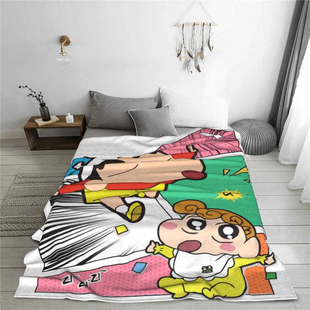 Crayons Shin-chans Blankets Quality Warm Soft Throw Blanket Winter Boy Girl Bedroom Funny Bedspread