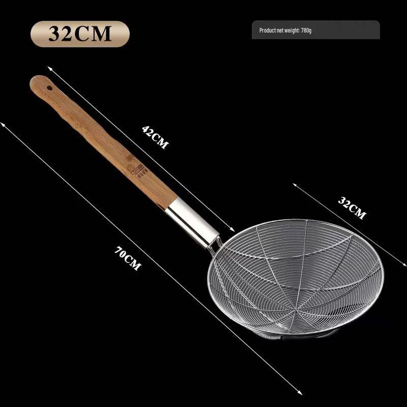 Stainless Steel Bamboo Handle Strainer