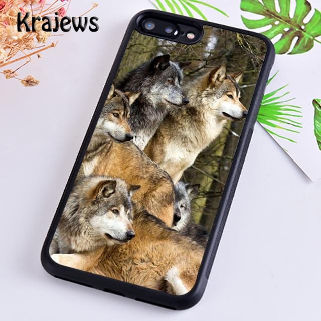 Krajews Animal Wolf Roar Phone Case Cover For iPhone 17 Air 16 15 14 plus 12 13 pro max coque Shell Fundas