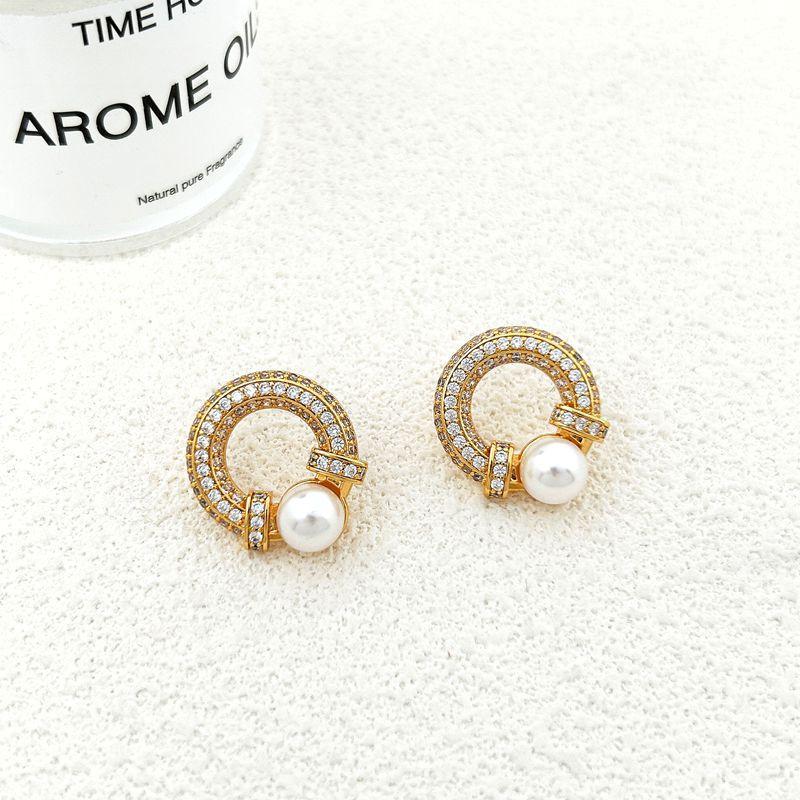 Light Luxury High-End Sense Personalized Circle Earrings Stud Earrings
