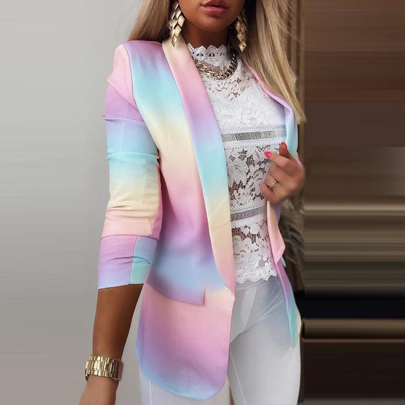 Autumn/Winter 2021 Women's Gradient OL Slimming Long Sleeve Blazer