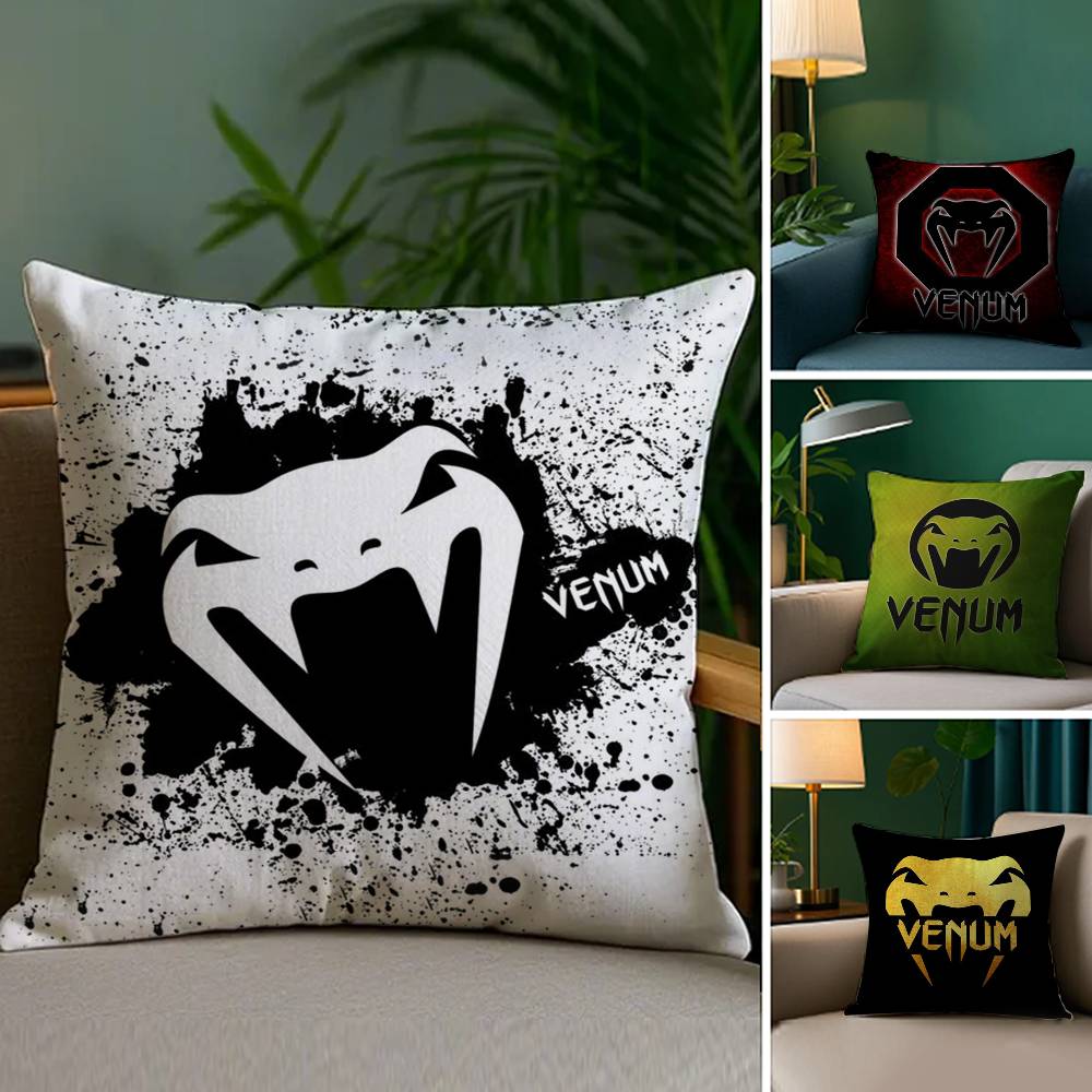 Luxury Cool V-Venum Pillow Case Plush Fabric Soft Double Sided Print Sofa Cushion Cover Throw Pillow Covers