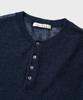 NONBLANK Crop Henley Neck Ls Knit_Navy
