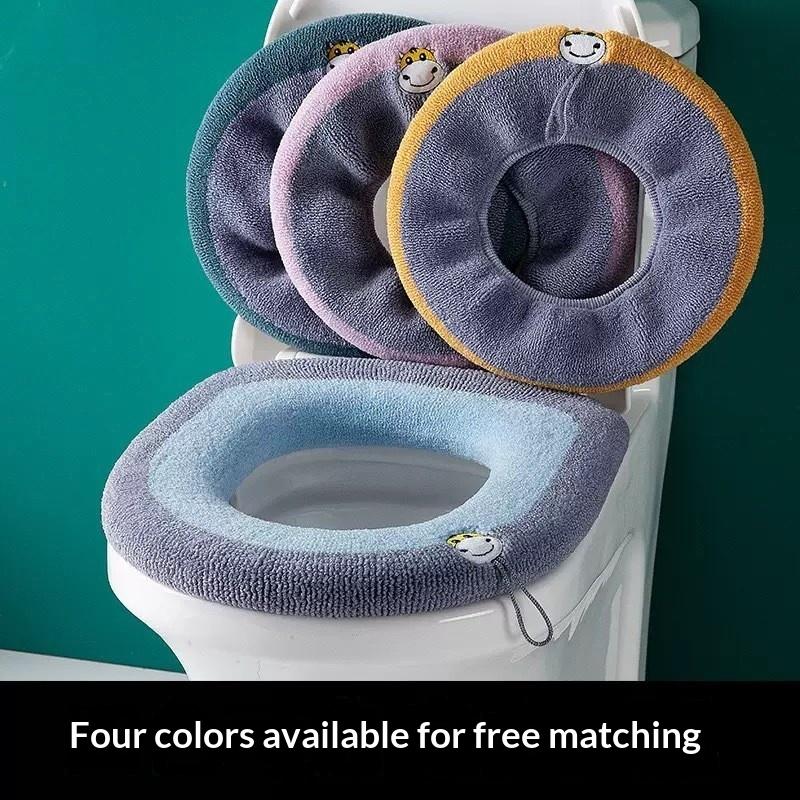 Thicken Toilet Seat Cover Mat Winter Warm Soft Washable Closestool Mat Seat Case Toilet Lid Pad Cover Bathroom Accessories